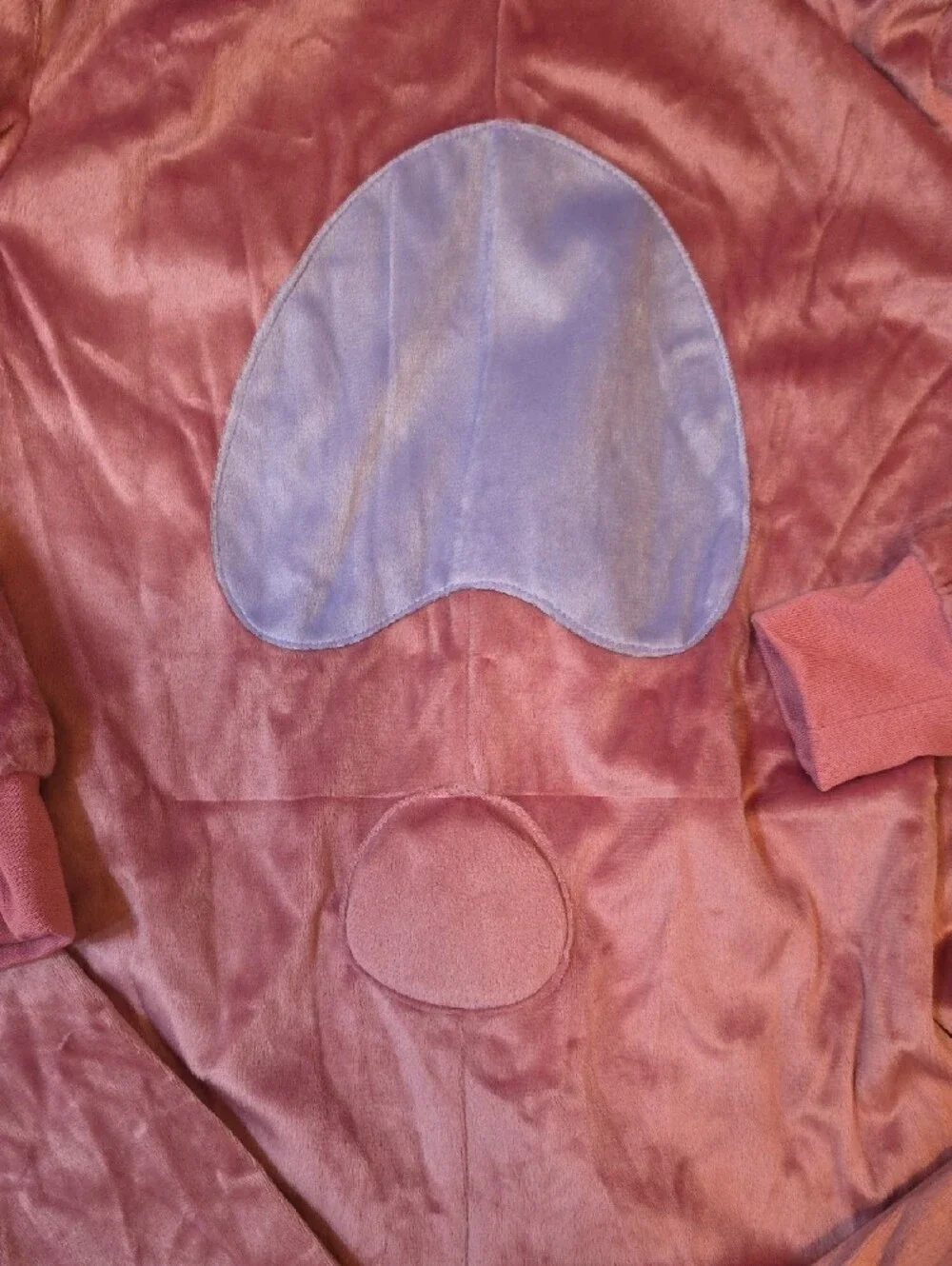 Disney Pink Plush Hooded Onesie with Iridescent Accent